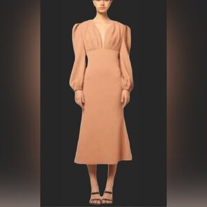 Elliatt Tan Shimmer Midi Dress